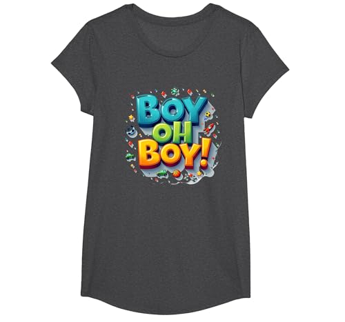 Team Boy Oh Boy! Spielerisches Sport- & Abenteuer-Thema T-Shirt, Girls, Anthrazit Meliert, XS Team Boy Oh Boy! Spielerisches Sport- & Abenteuer-Thema T-Shirt, Girls, Anthrazit Meliert, XS von Generic