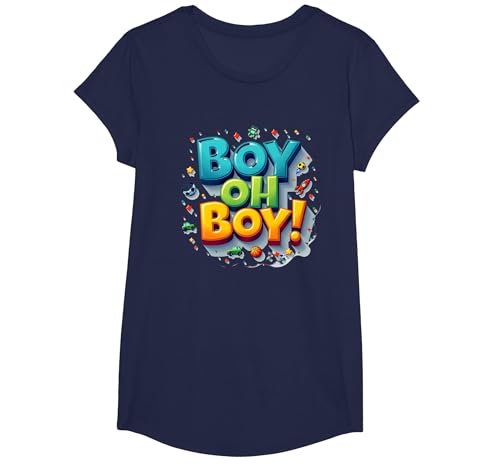 Team Boy Oh Boy! Spielerisches Sport- & Abenteuer-Thema T-Shirt, Girls, Marineblau, XS Team Boy Oh Boy! Spielerisches Sport- & Abenteuer-Thema T-Shirt, Girls, Marineblau, XS von Generic
