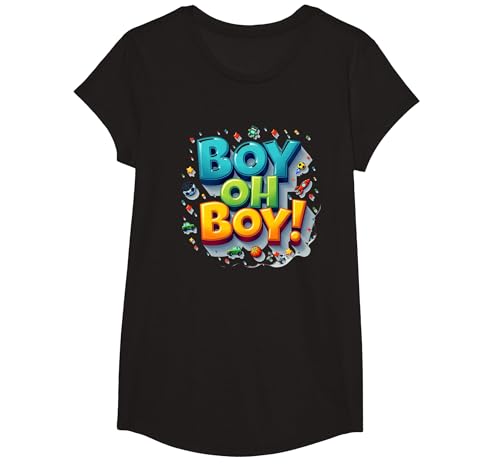 Team Boy Oh Boy! Spielerisches Sport- & Abenteuer-Thema T-Shirt, Girls, Schwarz, XS Team Boy Oh Boy! Spielerisches Sport- & Abenteuer-Thema T-Shirt, Girls, Schwarz, XS von Generic