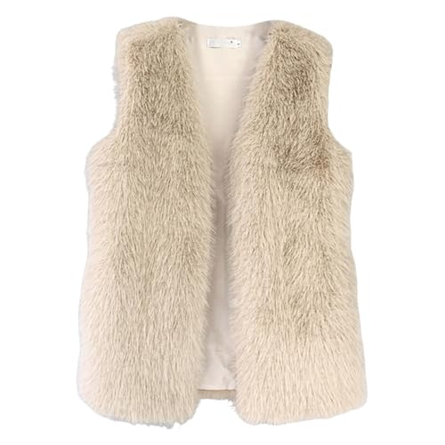 Teddy Fleece Weste Damen Kurz Fellweste Teddywesten Leichte Ärmellos Weste Fleeceweste Winter Warm Westen Einfarbig Damenweste Teddyjacke Plüschweste Winterweste Thermoweste von Generic
