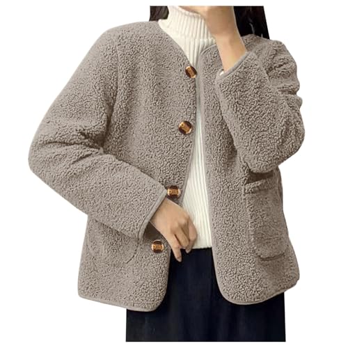 Teddy Jacke Damen Winter Teddyfleece Jacke Reißverschluss Winterjacke Thermal Teddy Wintermantel Einfarbig Kurz Fleecejacke Flauschig Knöpfen Plüschjacke Freizeit Outdoor Fleecemantel Teddy Jacke Damen Winter Teddyfleece Jacke Reißverschluss Winterjacke Thermal Teddy Wintermantel Einfarbig Kurz Fleecejacke Flauschig Knöpfen Plüschjacke Freizeit Outdoor Fleecemantel von Generic