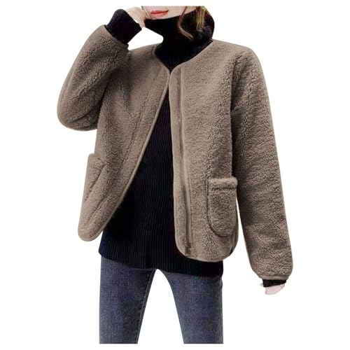 Teddy Jacke Damen Winter Teddyfleece Jacke Reißverschluss Winterjacke Thermal Teddy Wintermantel Einfarbig Kurz Fleecejacke Flauschig Plüschjacke Freizeit Outdoor Fleecemantel Teddy Jacke Damen Winter Teddyfleece Jacke Reißverschluss Winterjacke Thermal Teddy Wintermantel Einfarbig Kurz Fleecejacke Flauschig Plüschjacke Freizeit Outdoor Fleecemantel von Generic