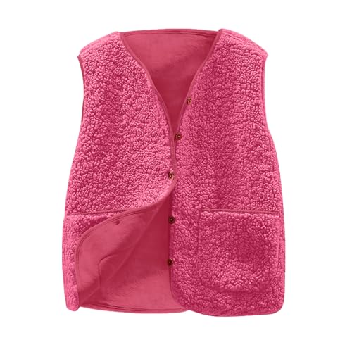 Teddyweste Damen Kurze Lässiges V-Ausschnitt Fleeceweste Einfarbig Plüschweste Knöpfe Übergangsweste Mit Taschen Lockerer Autumn Winter Weste Bequem Ärmellose Jacke Für Frauen Outdoorjacke Teddyweste Damen Kurze Lässiges V-Ausschnitt Fleeceweste Einfarbig Plüschweste Knöpfe Übergangsweste Mit Taschen Lockerer Autumn Winter Weste Bequem Ärmellose Jacke Für Frauen Outdoorjacke von Generic