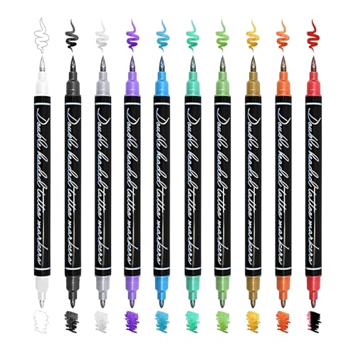 Temporäre Marker für die Haut, Marker mit doppelter Spitze für Körperkunst auf der Haut, waschbares Gesichts-Make-up-Set für Menschen und Kinder auf Partys, Halloween, Karneval, Festivals Temporäre Marker für die Haut, Marker mit doppelter Spitze für Körperkunst auf der Haut, waschbares Gesichts-Make-up-Set für Menschen und Kinder auf Partys, Halloween, Karneval, Festivals von Generic