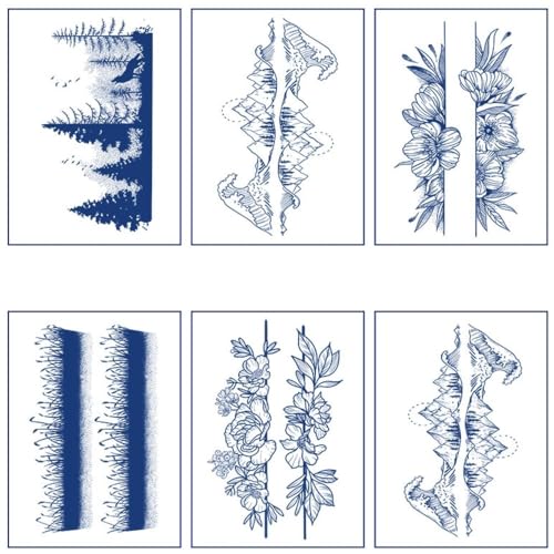 Temporary Tattoos Armband Saft Tattoo Aufkleber Kräuter Semi-Permanent Wasserdicht Nicht Reflektierende Männer Langlebige Tattoo Aufkleber von Generic