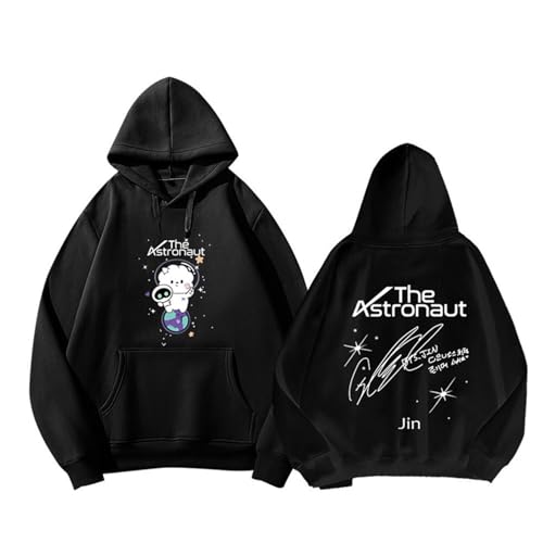 The Astronaut Hoodies SEOK JIN Sweatshirt Unisex for K-Pop-Fans(Black-thin,L) von Generic