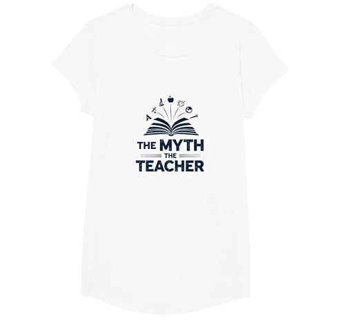 The Myth The Legend Humor-Geschenk für Herren von Teachers T-Shirt, Girls, Weiß, XS von Generic