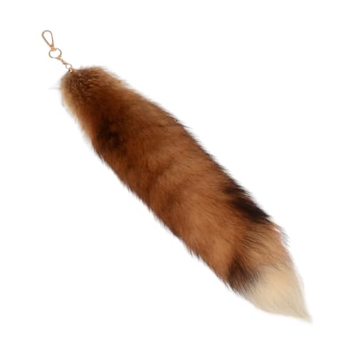 Generic Therian Tail Fuchsschwanz Anhänger 40cm Extra Groß Fuchs Schlüsselanhänger Tasche Zusätze Auto Schlüsselketten Anhänger Weich Flaumig Fox Tail Handtasche Dekoration von Generic