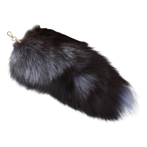 Generic Therian Tail Fuchsschwanz Anhänger 40cm Extra Groß Fuchs Schlüsselanhänger Tasche Zusätze Auto Schlüsselketten Anhänger Weich Flaumig Fox Tail Handtasche Dekoration von Generic