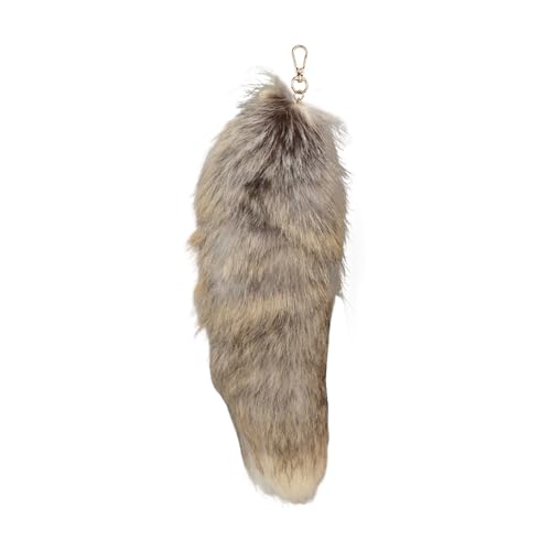 Generic Therian Tail Fuchsschwanz Anhänger 40cm Extra Groß Fuchs Schlüsselanhänger Tasche Zusätze Auto Schlüsselketten Anhänger Weich Flaumig Fox Tail Handtasche Dekoration von Generic