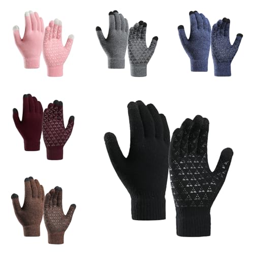Thermo Fahrradhandschuhe - Wasserabweisende Winddichte Fahrrad Handschuhe Winterhandschuhe für Damen Herren -Antirutschbeschichtung Touchscreen Funktion von Generic