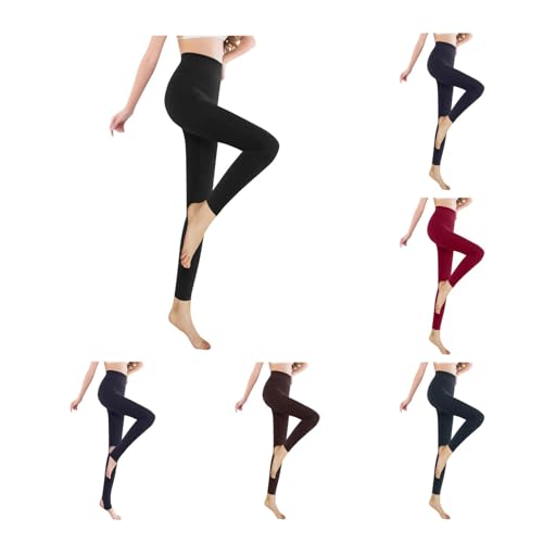 Thermo Leggings Damen Winter Strumpfhosen Elastisch Strumpfhose Thermoleggins Gefütterte Fleece Warme Thermounterwäsche High Waist Thermostrumpfhosen Dicke Sportleggins Yogahose Hose von Generic