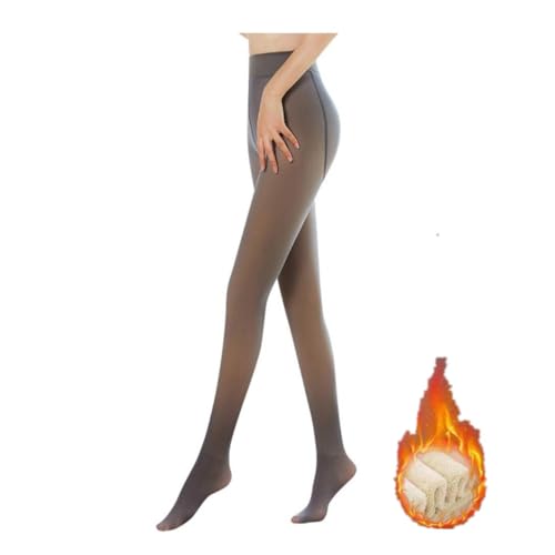 Thermo Strumpfhose Damen Warm und Transparent Strumpfhose Gefüttert Hautfarben Winter Warme Strümpfe Sexy Leggings Verstärkte Strumpfhose reißfes Feinstrumpfhose (Schwarz,90G) von Generic