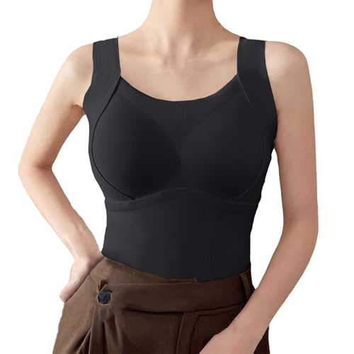 Thermo Unterhemd Damen mit BH Hemd Ohne Bügel Winter Warm Gefütterte Tank Top Fleece Untershirt Ärmellos Thermounterwäsche Base Layer Sleeveless Top Warme Basic Shirts 1d-Schwarz M Thermo Unterhemd Damen mit BH Hemd Ohne Bügel Winter Warm Gefütterte Tank Top Fleece Untershirt Ärmellos Thermounterwäsche Base Layer Sleeveless Top Warme Basic Shirts 1d-Schwarz M von Generic