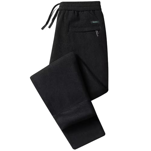 Thermohose Damen Winter Gefüttert Große Größen - Fleecehose Mit Tasche Flauschige Jogginghose Winter Verdickte Freizeithose Elastische Taille Haremshose Oversized Sporthose Locker Laufhose von Generic