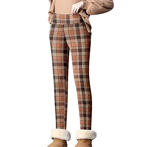 Thermoleggins Für Damen Gefütterte Leggings Mit Teddy Fleece Winter Warme Leggings Hose Verdickte Plüsch Leggins Warme Im Winter von Generic