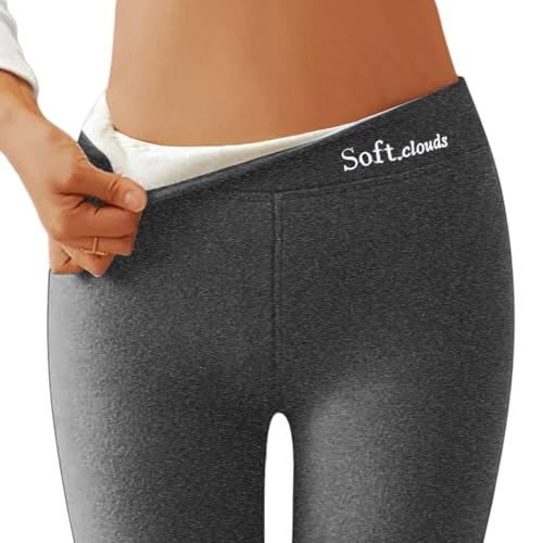 Thermoleggins für Damen Verdickte Fleece Gefütterte Leggins High Waist Thermo Leggings Gefüttert Damen Winter Warme Strumpfhose Schlanke Hose Blickdicht Sportleggins Jogginghose Yogahose Lang Outdoor von Generic