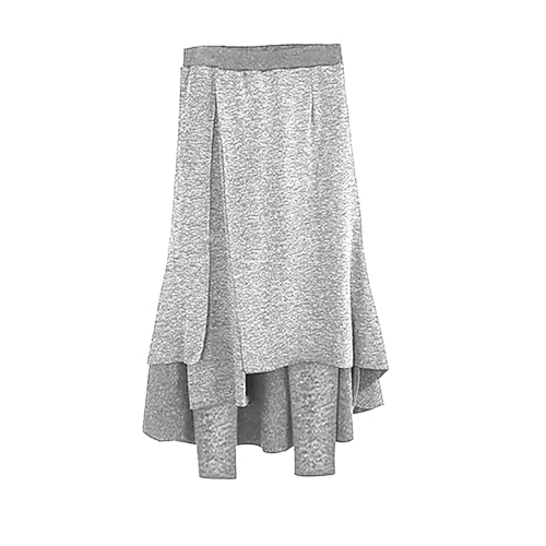 Thermorock Damen Winter - Thermoleggings Damen Lang Winter Rock Hose Warmer Winter Hosenrock Einfarbig A-Linie Midi Rock Große Größen Locker Rüschenrock Langer Winterrock Freizeitrock Strumpfhose von Generic