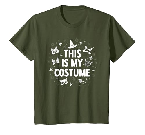 This is My Costume: Skurrile Halloween-Party-Grafik, T-Shirt, Kinder, Olivgrün, 140 von Generic