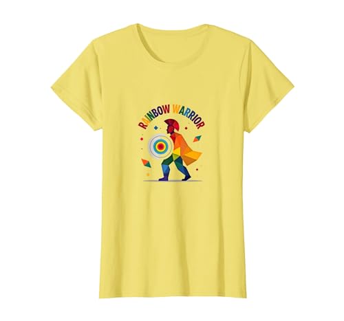 Tie Dye Rainbow Warrior: Bunte Herren Pride Grafik T-Shirt, Damen, Gelb, XS Tie Dye Rainbow Warrior: Bunte Herren Pride Grafik T-Shirt, Damen, Gelb, XS von Generic