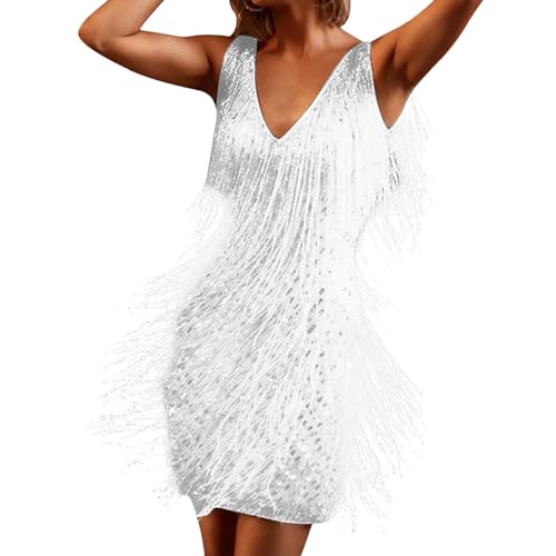 Tina Turner Fransen Kleid Ocker/Gold Disco Outfit 70s Damen-Kostüm 20er Jahre Charleston Minikleid Tina Turner Fransen Kleid Ocker/Gold Disco Outfit 70s Damen-Kostüm 20er Jahre Charleston Minikleid von Generic