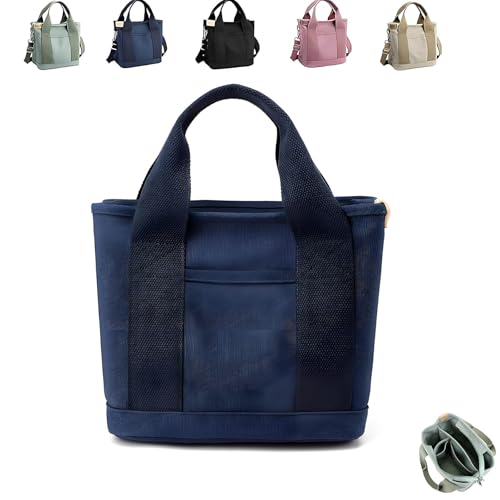 Tinkertechus-Tasche, 2026 Neue Tinkertechus-Handtasche mit großem Fassungsvermögen und mehreren Taschen, mit Reißverschluss und Fächern(Dark Blue,With straps) von Generic