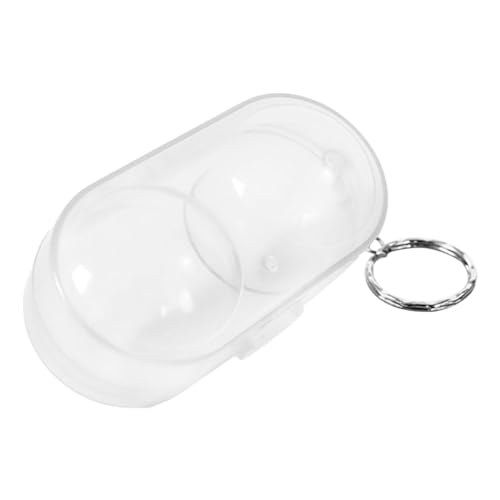 Tischtennisballhalter – kompakte Tischtennisball-Behälterbox mit Schlüsselanhänger | Leicht zu transportierender Aufbewahrungskoffer für Tischtennisbälle, langlebiger und Leichter -Pong-Ball-Organ von Generic