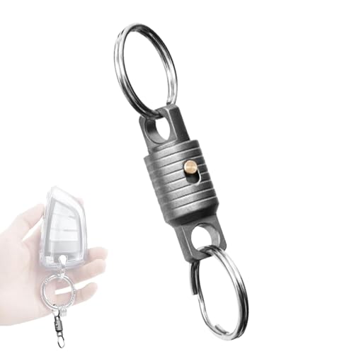 Titan-Schlüsselanhänger, Schnellverschluss-Schlüsselanhänger, robust, doppelseitig drehbarer Schlüsselanhänger, Leichtmetall-Schlüsselanhänger, abnehmbarer Schlüsselanhänger, Titanlegierung, von Generic