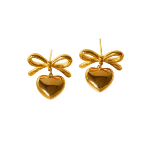 Titan Stahl Ohrringe Damen Gold Licht Ohrstecker Mode Ohrringe (A) von Generic