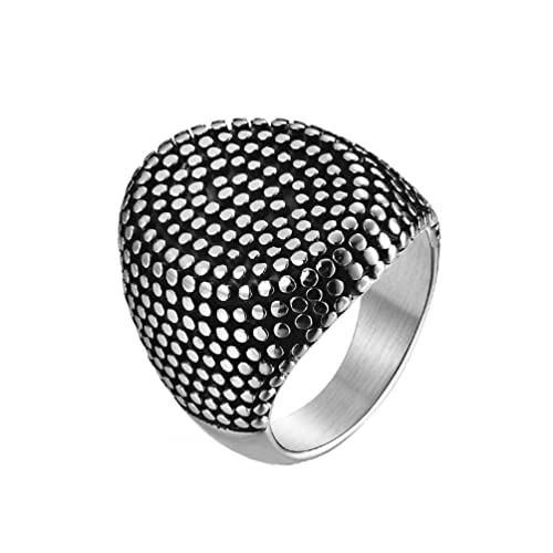 Titanstahlring f眉r M盲nner, Jackfruit, dominanter Punkt, Hip-Hop-Stil, cooler Bandschmuck von Generic