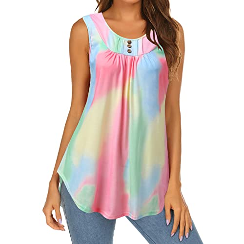 Top Damen Sommer Frauen Party Tank Top Sommer Casual Tshirt Sport Lang Sexy Luftig Elegant Sommertops Blusentop Trägertop Damen-Top von Generic