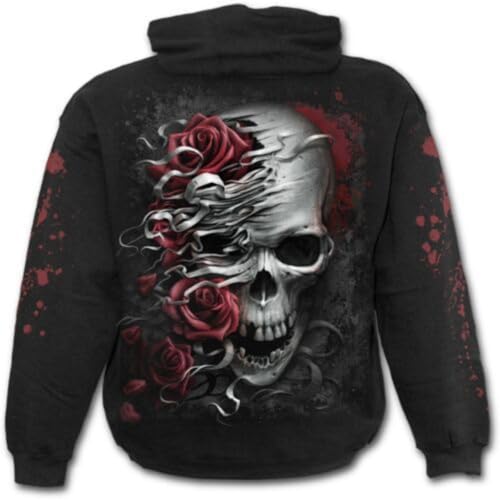 Totenkopf Pullover 3d Druck Herren Hoodie Herren Slim Fit Mit Taschen Sweatshirt Frühling Kapuzenpullover Herren 3D Schädel Druck Langarm Pulli Tops Herren (Styple 17#,3XL) von Generic
