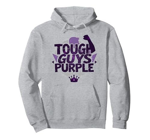 Tough Guys Lila: Mutiges Statement für selbstbewusste Männer Pullover Hoodie, Unisex für Erwachsene, Grau Meliert, XXL von Generic