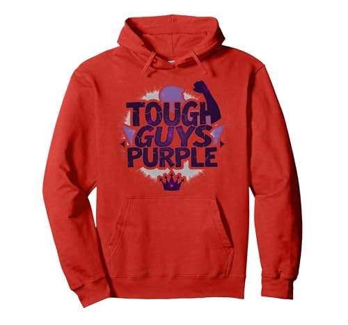 Tough Guys Lila: Mutiges Statement für selbstbewusste Männer Pullover Hoodie, Unisex für Erwachsene, Rot, S von Generic