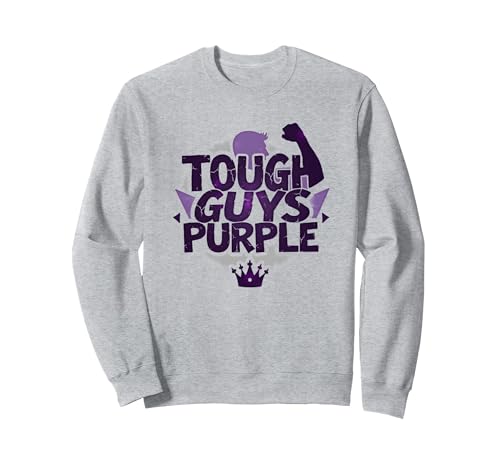 Tough Guys Lila: Mutiges Statement für selbstbewusste Männer Sweatshirt, Unisex für Erwachsene, Grau Meliert, XL von Generic