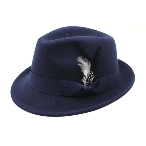 Trachtenhut Herren Damen Fedora Trachtenmode Fedora-Hut Traditionelle Porkpie-Hüte Trachten Hut Vintage Hüte mit Feder Unisex Erwachsene Outfit für Oktoberfest Besondere Anlässe von Generic