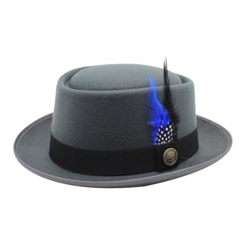 Trachtenhut Herren Schwarz Grau Braun Bayerischer Hut Mit Feder Panama Hut Herren Outfit Karneval Bayerischer Fedora Kopfbedeckung Filzhut öSterreich Hut HüTe füR Oktoberfest von Generic