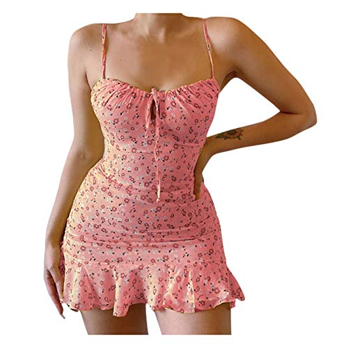 Trägerkleid Damen Sommer Sexy Slim-Fit Strandkleid Ärmellos Spaghettiträger Korsett Kleid Mit Strappy Kurz A-Linie Saum Blumenkleid Mode Freizeitkleid Mini Kleid Partykleid Wickelkleid Trägerkleid Damen Sommer Sexy Slim-Fit Strandkleid Ärmellos Spaghettiträger Korsett Kleid Mit Strappy Kurz A-Linie Saum Blumenkleid Mode Freizeitkleid Mini Kleid Partykleid Wickelkleid von Generic
