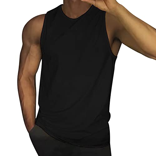 Trägershirt Herren Weiss Ärmellose Locker Weit Tanktop Unterhemden Sport Bauchweg Atmungsaktiv Lang Poloshirt Muskelshirts 5XL Baumwolle 3XL Oversized Sommer Tank Top Unterhemd von Generic