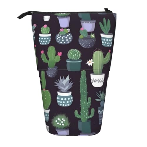 Tragbar Bleistift Beutel Kaktus Sukkulente Federmäppchen mit Reißverschluss Pencil Case für Erwachsener Erwachsene Mädchen von Generic