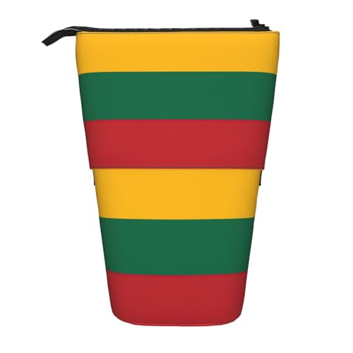 Tragbar Bleistift Tasche Flagge Litauens Bleistift Beutel mit Reißverschluss Bleistifttasche für Mädchen Schule Student von Generic