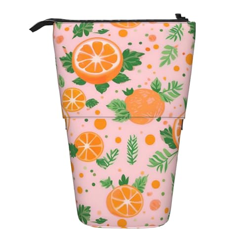 Tragbar Bleistift Tasche Fruchtorange Mäppchen Stylisches Bleistifttasche für Erwachsene Schulsachen Damen von Generic