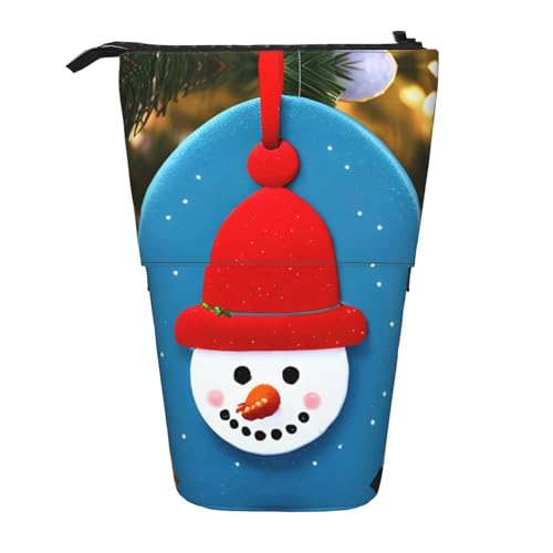 Tragbar Bleistift Tasche Weihnachtskarton Schneemann Druck Federmäppchen Praktischem Bleistiftetui für Erwachsene Teenager Damen von Generic