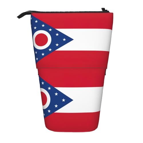 Tragbar Bleistifttasche Flagge des Staates Ohio Federmappe mit Reißverschluss Bleistift Beutel für Schule Student Kinder von Generic