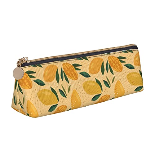 Tragbar Federtasche Frucht der Mango und Blätter Muster Mäppchen mit Reißverschluss Stifte-Organizer für Studenten Student Erwachsene von Generic