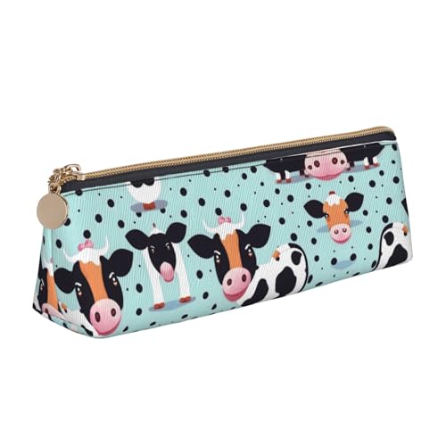 Tragbar Stifthalter Niedliche Kuh-Tupfen Briefpapier Tasche mit Reißverschluss Mäppchen für Damen Student Kinder von Generic