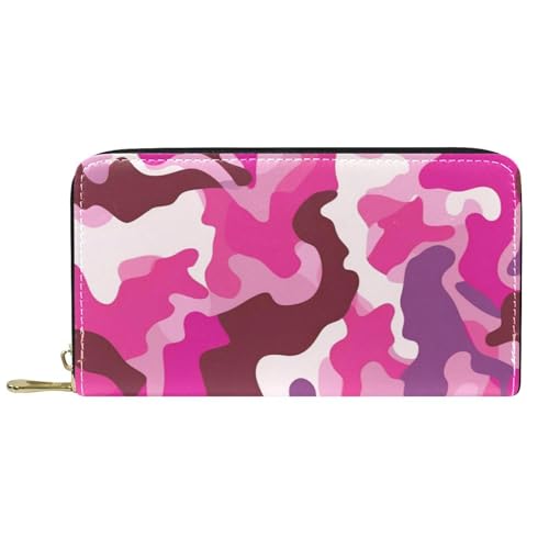 Tragbare Brieftasche Abstrakte Rosa Camouflage Verschluss Geldbörsen Kreative Portmonee Printmotiv Geldtasche Für Mädchen, Freundin, Mutter von Generic