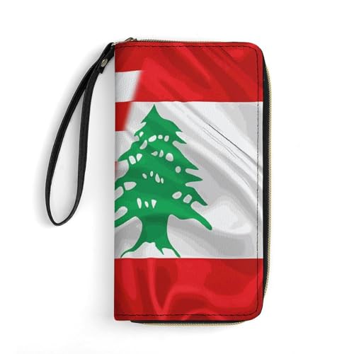 Tragbare Brieftasche Amerika-Flagge Und Libanesische Flagge Reißverschluss Geldbörse Retro Portemonnaie Vintage Design Kleine Münzbörse Für Mutter, Lehrer, Freund von Generic