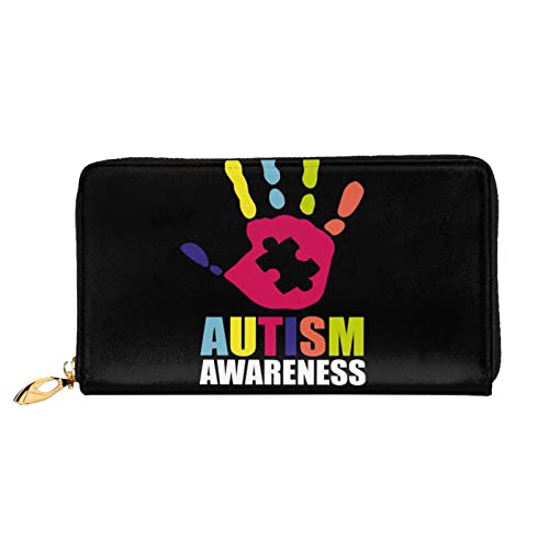 Tragbare Brieftasche Autismus Bewusstsein Bunte Hand Portmonee Retro Geldbeutel Nette Geldbeute Für Tochter, Lehrer, Kinder von Generic