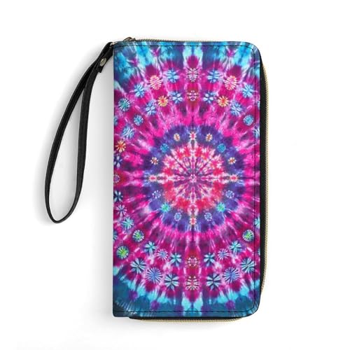 Tragbare Brieftasche Batik-Mandala Handtaschen Retro Geldbörse Printmotiv Wallet Für Tochter, Frauen, Mutter von Generic